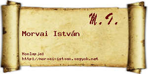Morvai István névjegykártya