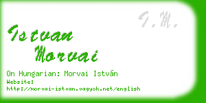 istvan morvai business card