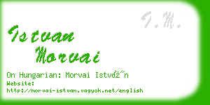 istvan morvai business card